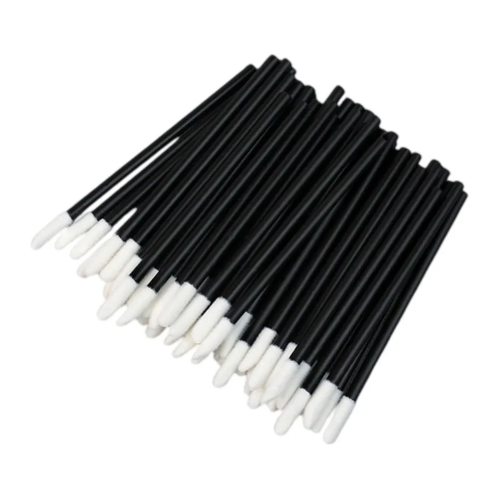 50/100 Pcs Disposable Lip Lint Free Applicators Lipstick Testers Wands Applicators Eyeshadow Gloss Makeup Brushes