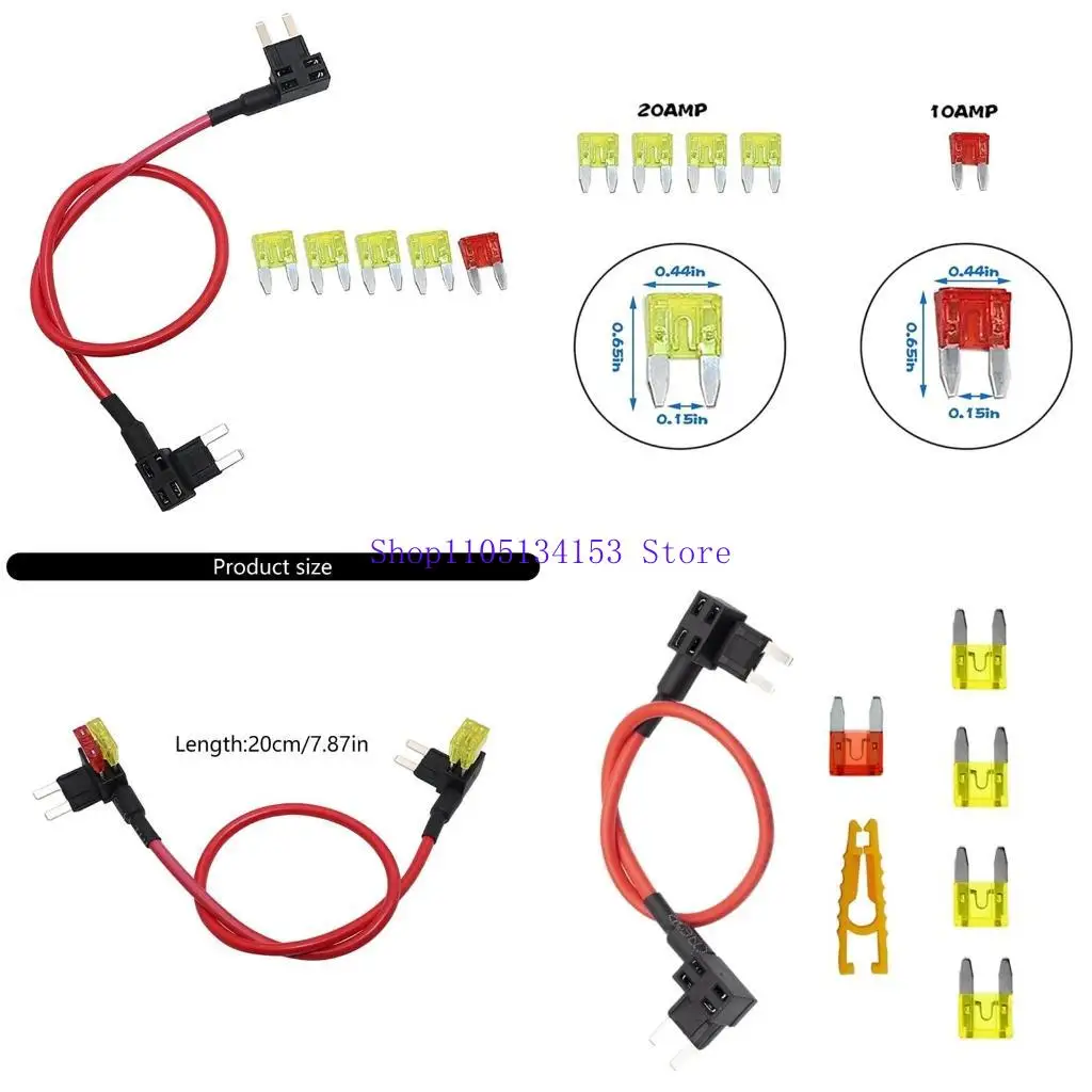 

HG89 Double Fuses Adapter Adapter Power Tap для улучшения управления питанием автомобильные приложения легкие электрические