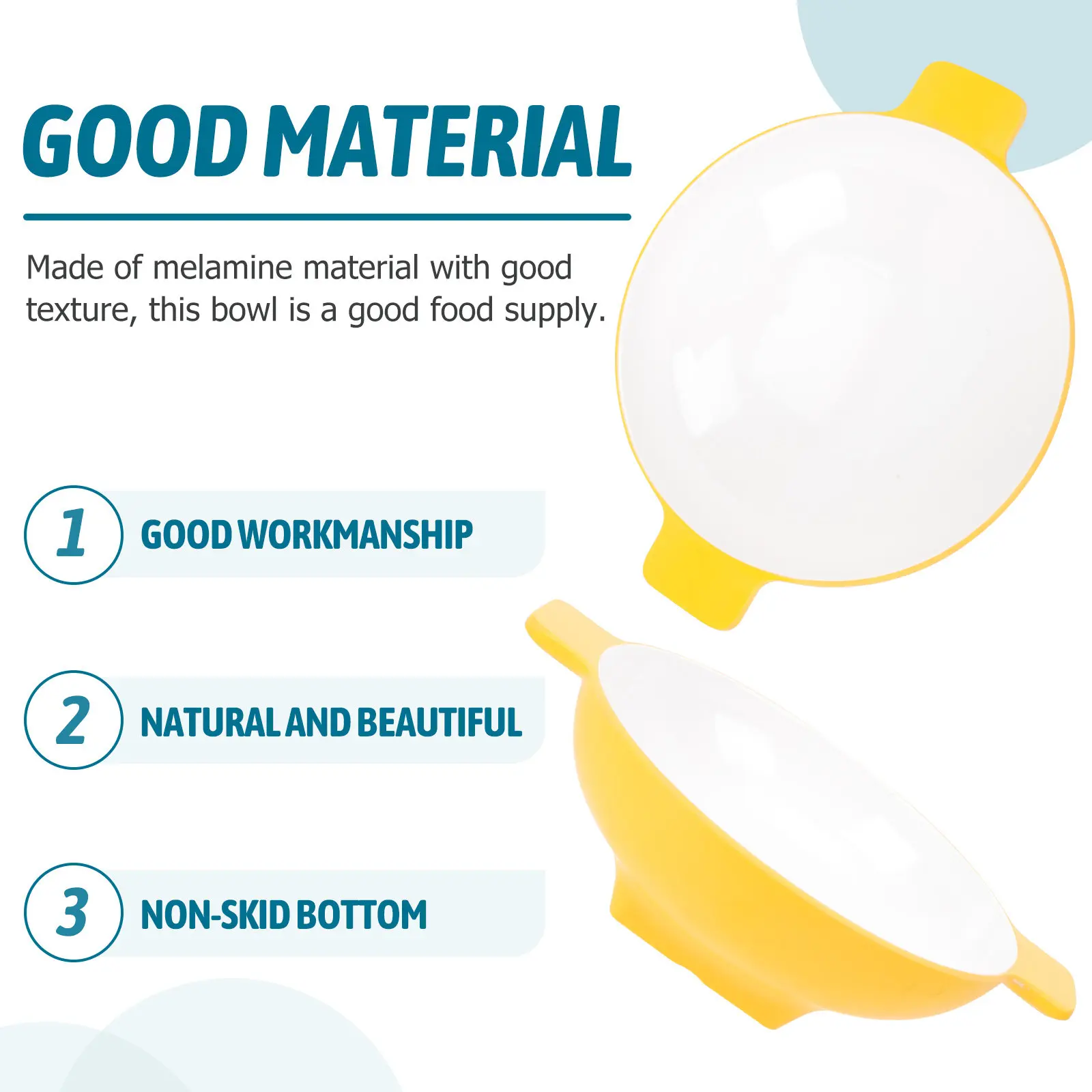 Tazón Grande de Cerámica con Doble Asa, Resistente, Simple, Multifuncional, para Sopa, Arroz, Frutas, Ensaladas, Uso Doméstico en la Cocina