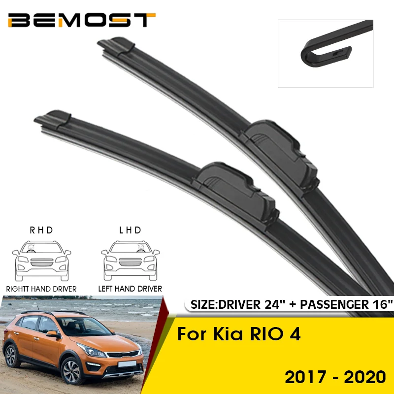 

Car Wiper Blades For Kia RIO 4 2017-2020 Windshield Windscreen Front Window Blades 24"+16" Car Accessories