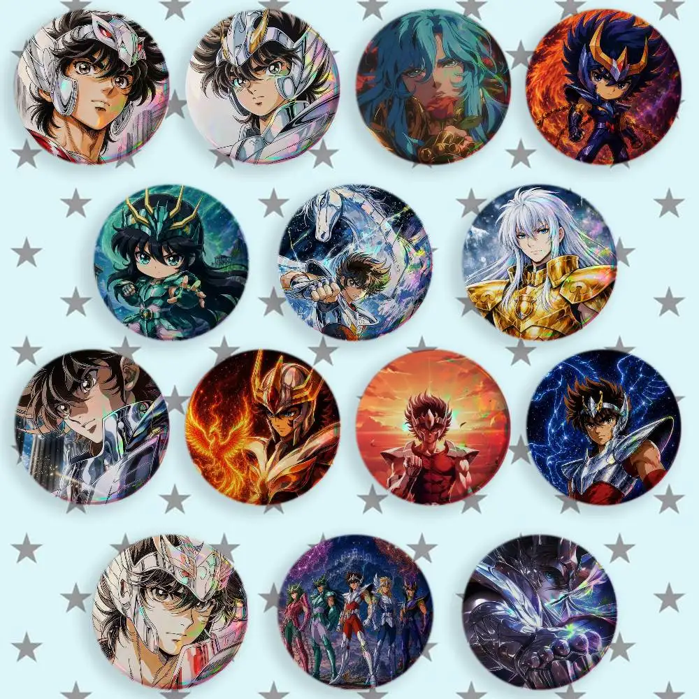 Cool S-Saint S-Seiya-es Anime  Brooches Cartoon Badge Pins Backpack Hat Accessories Friend Gift