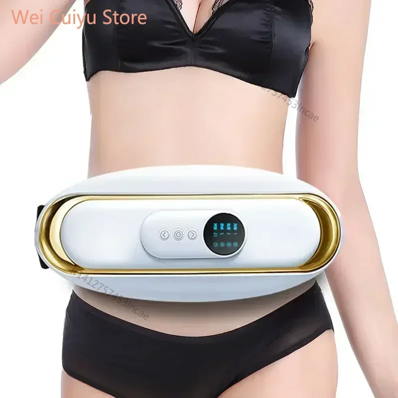 Cinturón de Masaje Abdominal Vibratorio, Máquina Adelgazante - Quemador de Grasa Anticelulítico para Mujeres, Masajeador Eléctrico de Abdomen y Dispositivo Moldeador Corporal para Eliminar Grasa