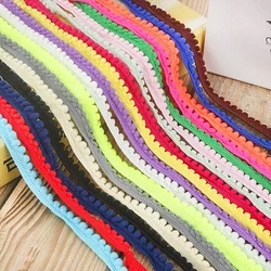 10/5Yards Mini pompon palla per capelli pizzo Trim nastro 11mm pompon frangia nastro cucito pizzo tessuto intagliato decorazione artigianale fatta a mano