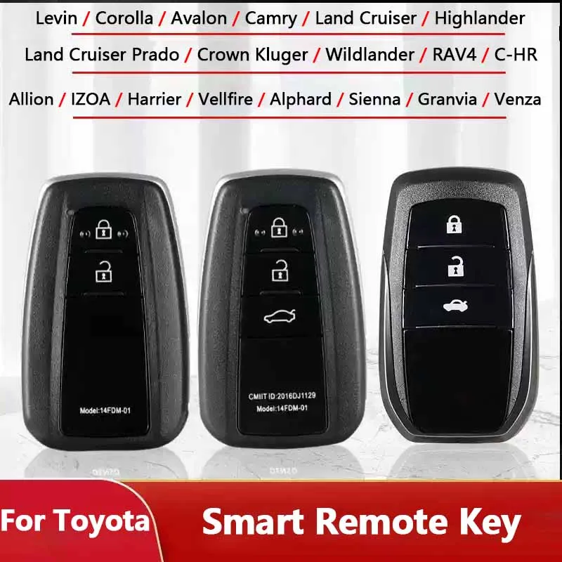 For Toyota Series Corolla Levin RAV4 Camry Highlander Reiz Avalon Original Style Smart Remote Key Keyless Entry System
