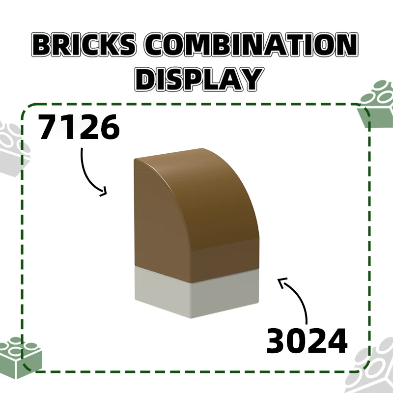 287 Pçs/lote 37352 WANGE 1 ângulo de curvatura alta 1 buraco Blocos de Construção Moc Acessórios Compatível Com Monta Tijolos Brinquedos Infantis