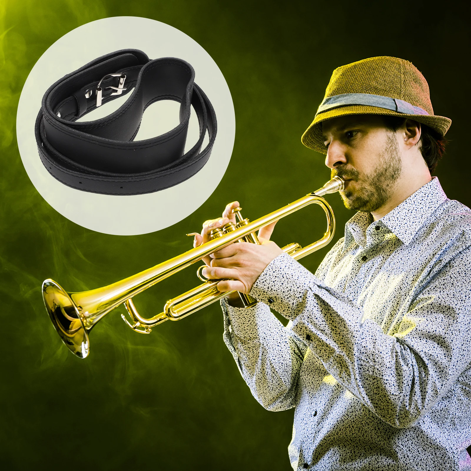 

Bass Shoulder Strap Instrument Accessory Belt Harness for Tuba Black Accessories
