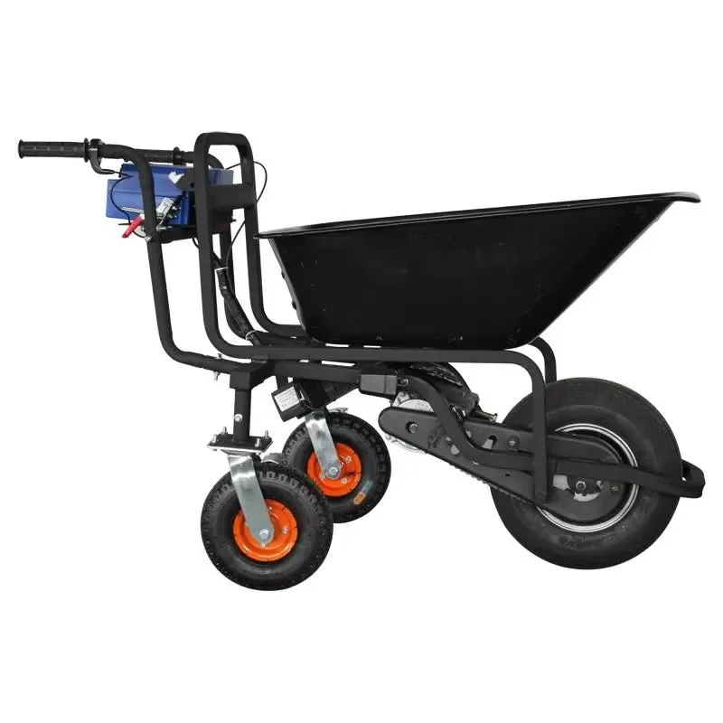 Electric Trolley with Lithium Battery Garden Cart Utility Wagon for Outdoor Yard Work Heavy Duty Folding Hand Truck
