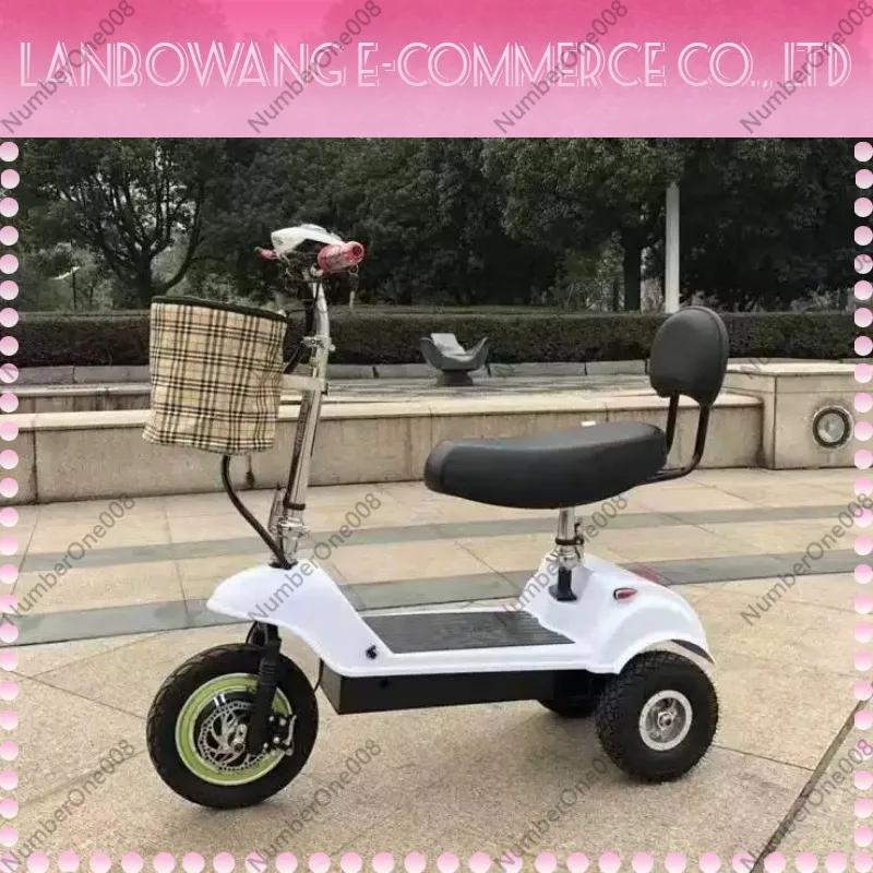 Mini Folding Electric Tricycle, 500W 36V Dolphin Style Lithium Battery Scooter for Elderly Women Commuter E-Bike