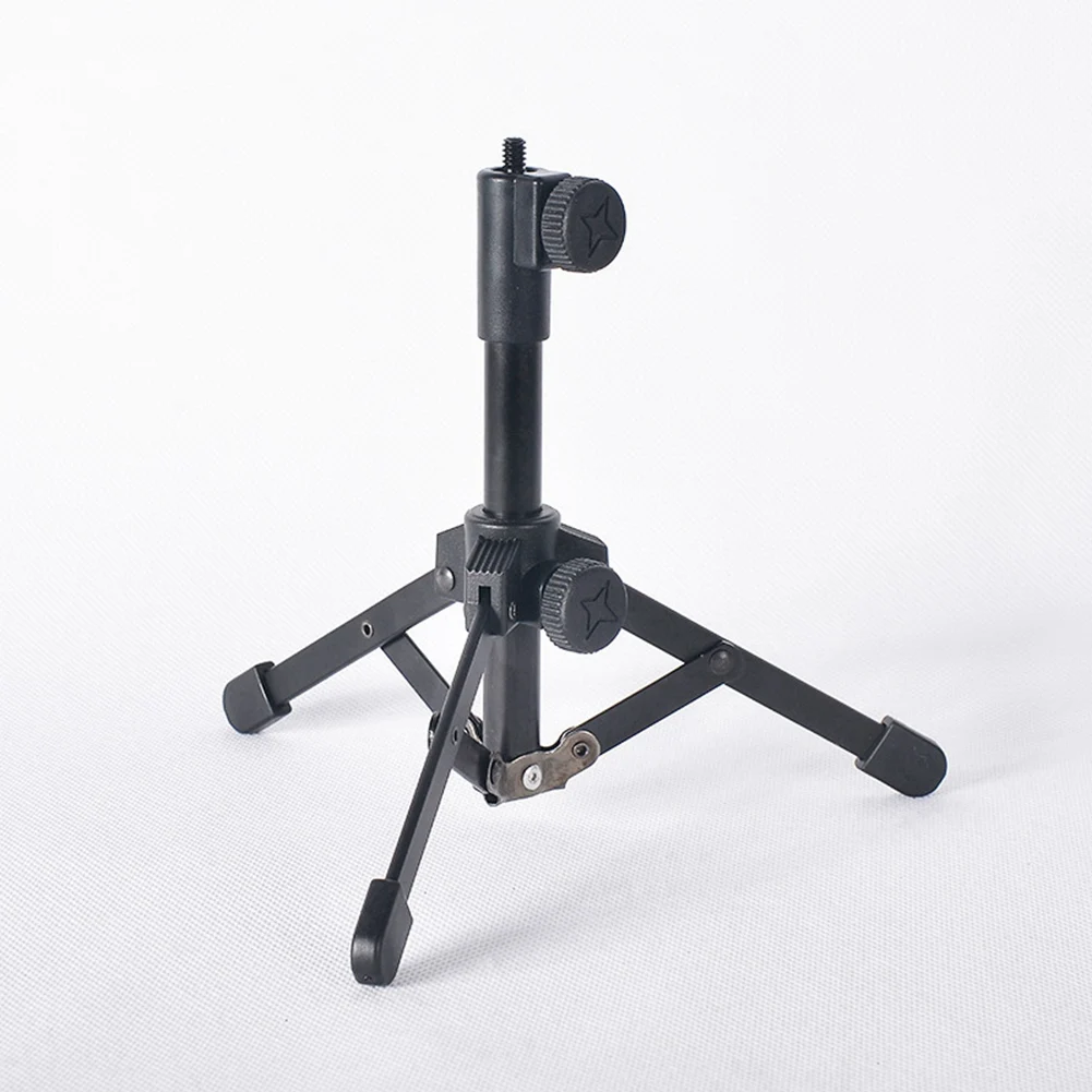 Mini Tabletop Tripod Microphone Mic Stand Holder with 1/4 Inch Threaded for Meetings Lectures Speaking and Ect