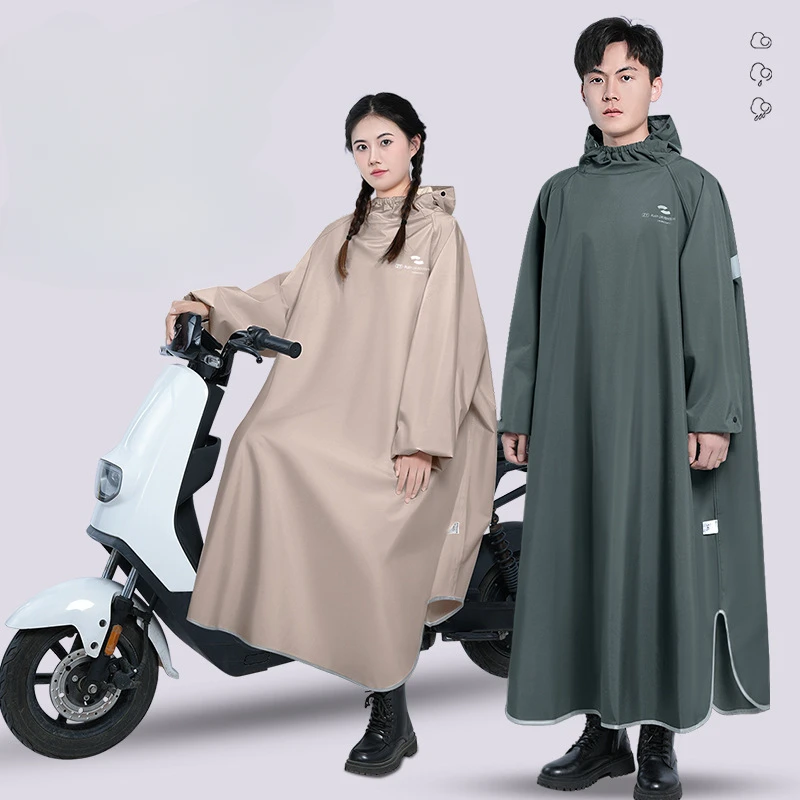 Motorcycle Raincoat Waterproof Hoodie Rain Cape Reusable Bike Rain Coat Mobility Scooter Outdoor Rain Poncho for Men Women