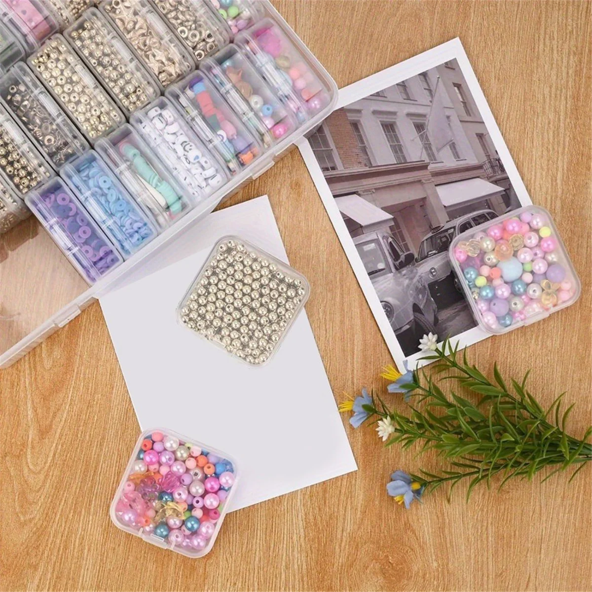 صندوق منظم الخرز ABXHH، 30 قطعة من حاويات تخزين الخرز البلاستيكية الشفافة الصغيرة لصنع المجوهرات وبذور البراغي التي تصنعها بنفسك