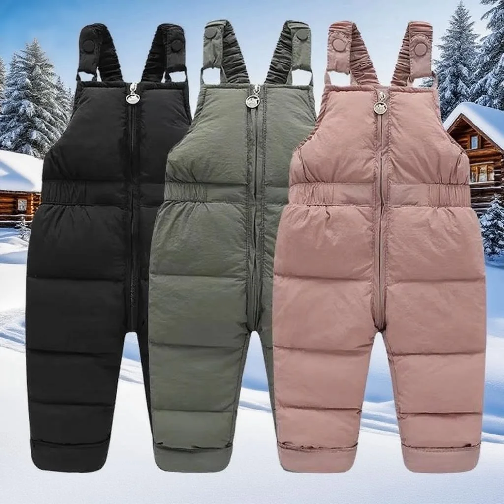 

Детские теплые комбинезоны для девочек, толстые штаны, детский осенне-зимний новый комбинезон для мальчиков 1-5 лет, высококачественные детские лыжные комбинезоны на пуху