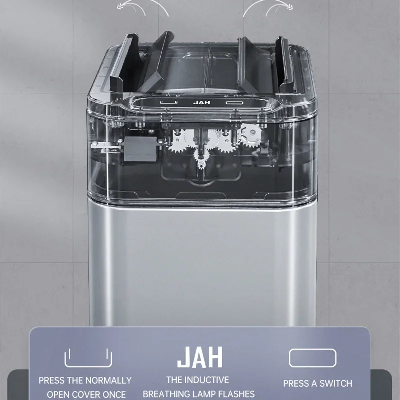 50L 60L Kitchen Smart Trash Can Stainless Steel Waste bin Automatic Wastebin Large Smart Bucket Garbage Home Wastebasket