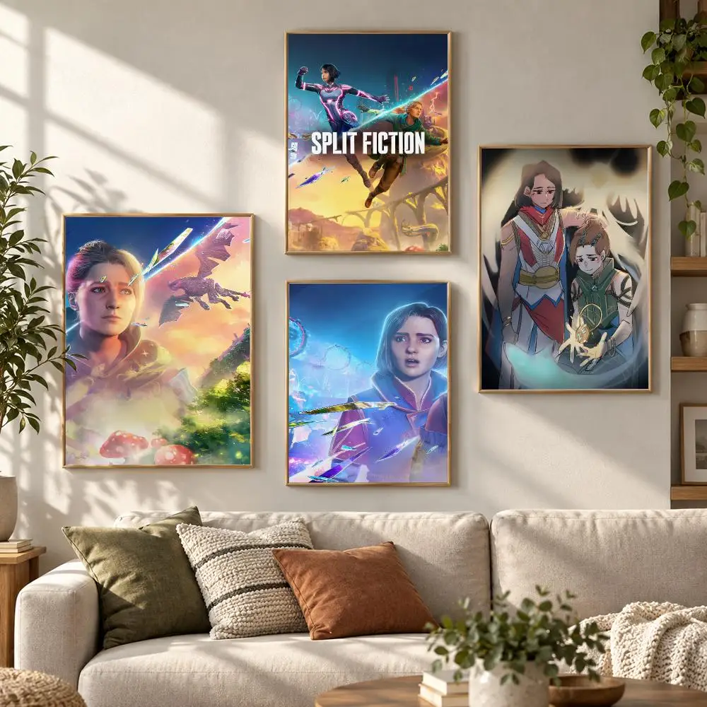 Video Game S-Split Fiction Poster HD Waterproof Aesthetic Wall For Home Decor Trendy Durable Easy To Apply Art