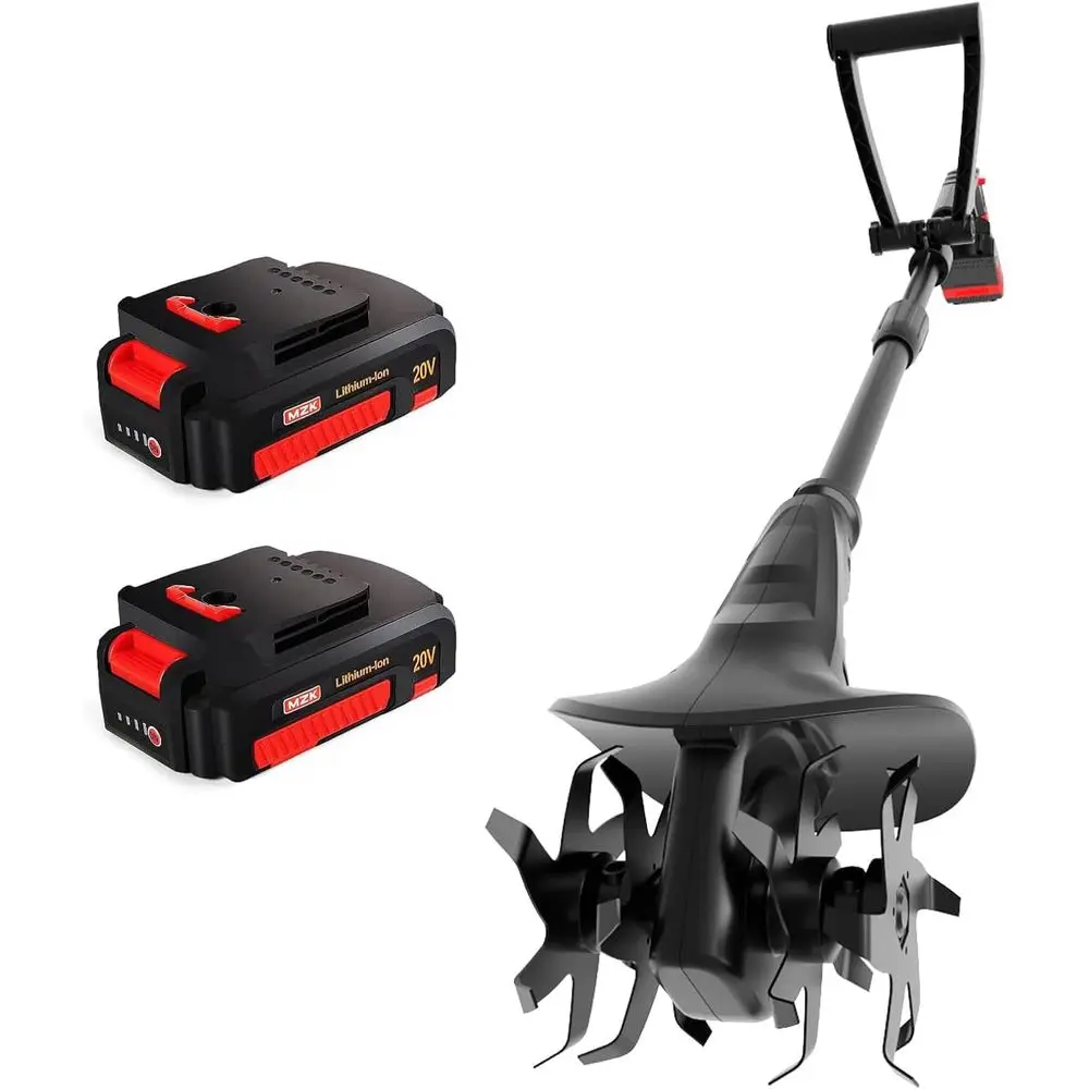 

Электрический садовый культиватор 20В, 8 дюймов, 360 об/мин, 2 аккумулятора по 2 Ач в комплекте