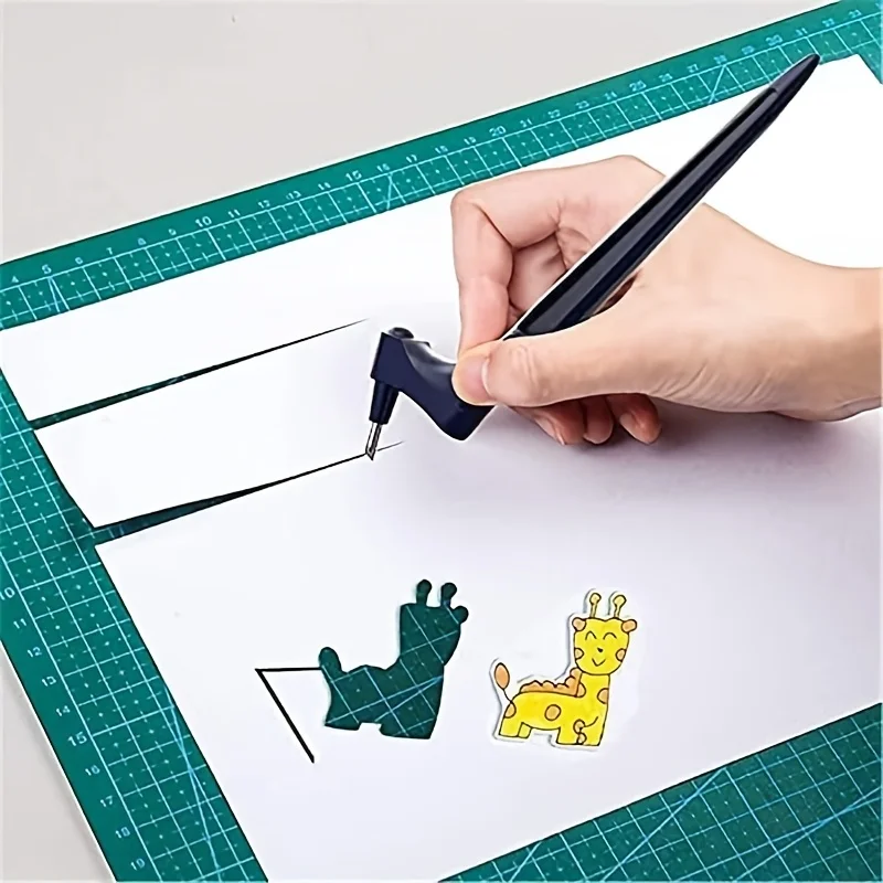 360‑Degree Rotating Craft Cutting Tool, Stainless Steel Paper Cutter,Handle & Blades for DIY Crafting