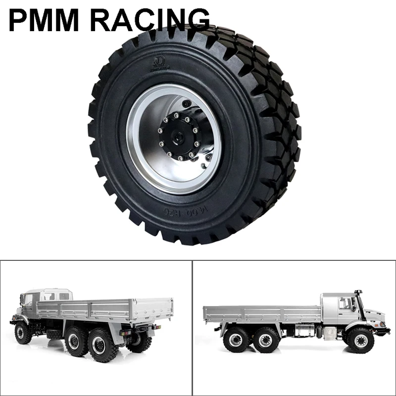 1 Pair Metal Simulation Wheels/Tires for 1/14 Tamiya RC Truck Trailer Tipper Electric Car Scania MAN Benz Volvo LUSE Diy Parts