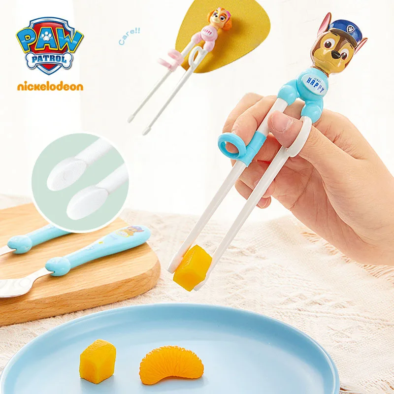 Paws Patrol Skye Cartoon Kids Versatile Spoon Fork Set Chase Baby Chopsticks Portable Feed Children Cutlery Cute Birthday Gifts