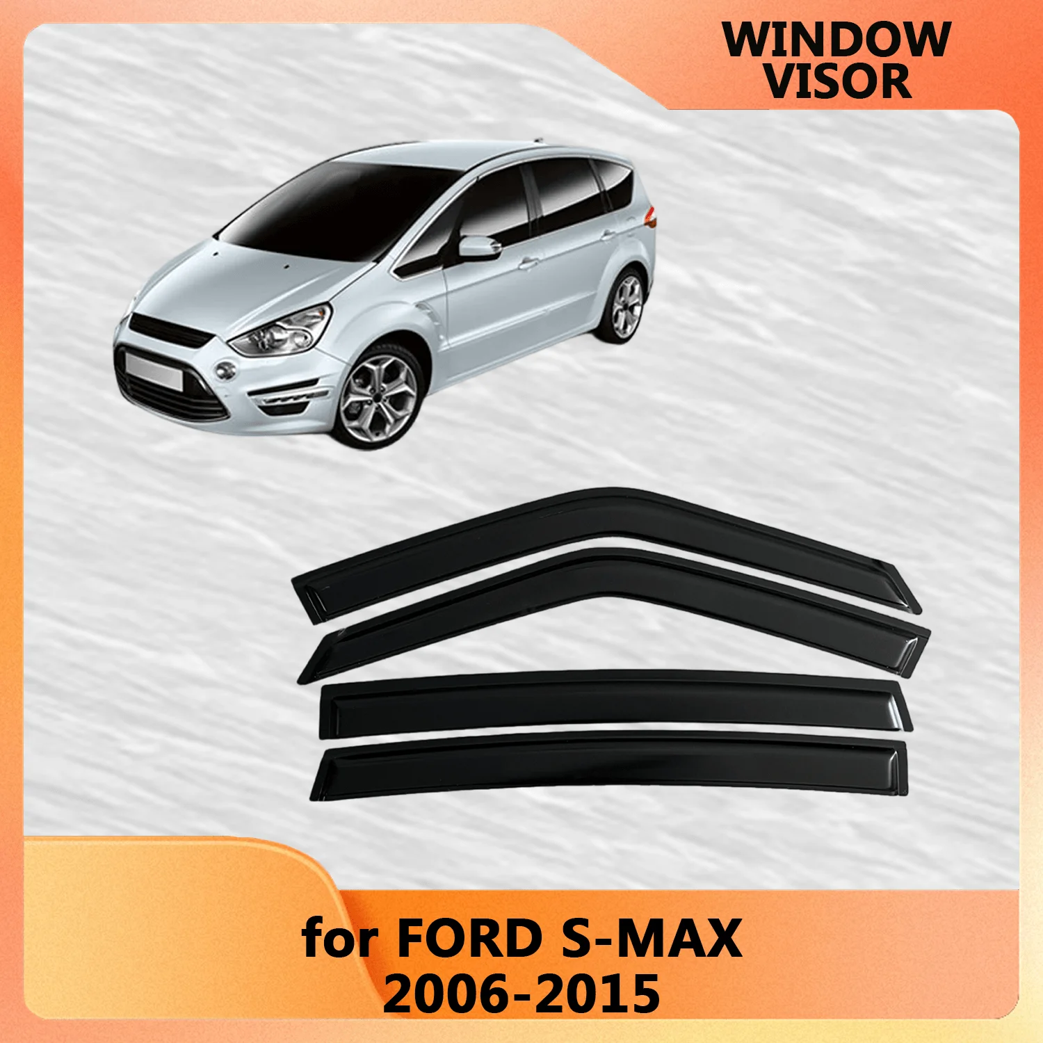 

Для Ford S-MAX 2006-2015: Ветровики, дефлекторы окон, защита от дождя, козырьки на двери