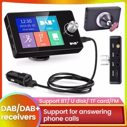 DAB+ Car Digital Radio FM Receiver BT SD TF MP3 Player 2.8 Inch Screen DAB for European Car Audio Signal Broadcasting Phone Call