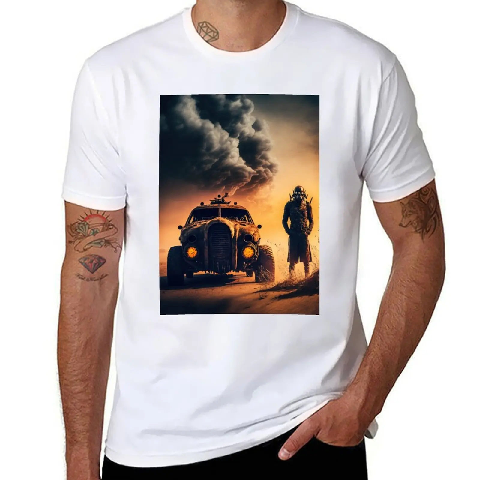 

Hot Rod in a Postapocalyptic World, No Name #2 T-Shirt t shirts for man slim fit t shirt man designer T-Shirt