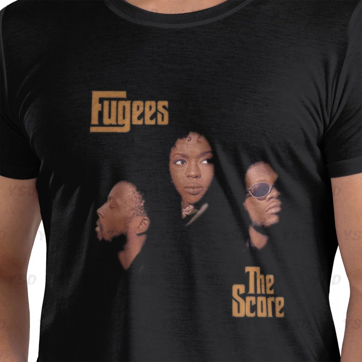 Fugees Lauryn Hill Men's tight fitting sports T-shirt,Gym Sportswear, Oversized print Tee shirt