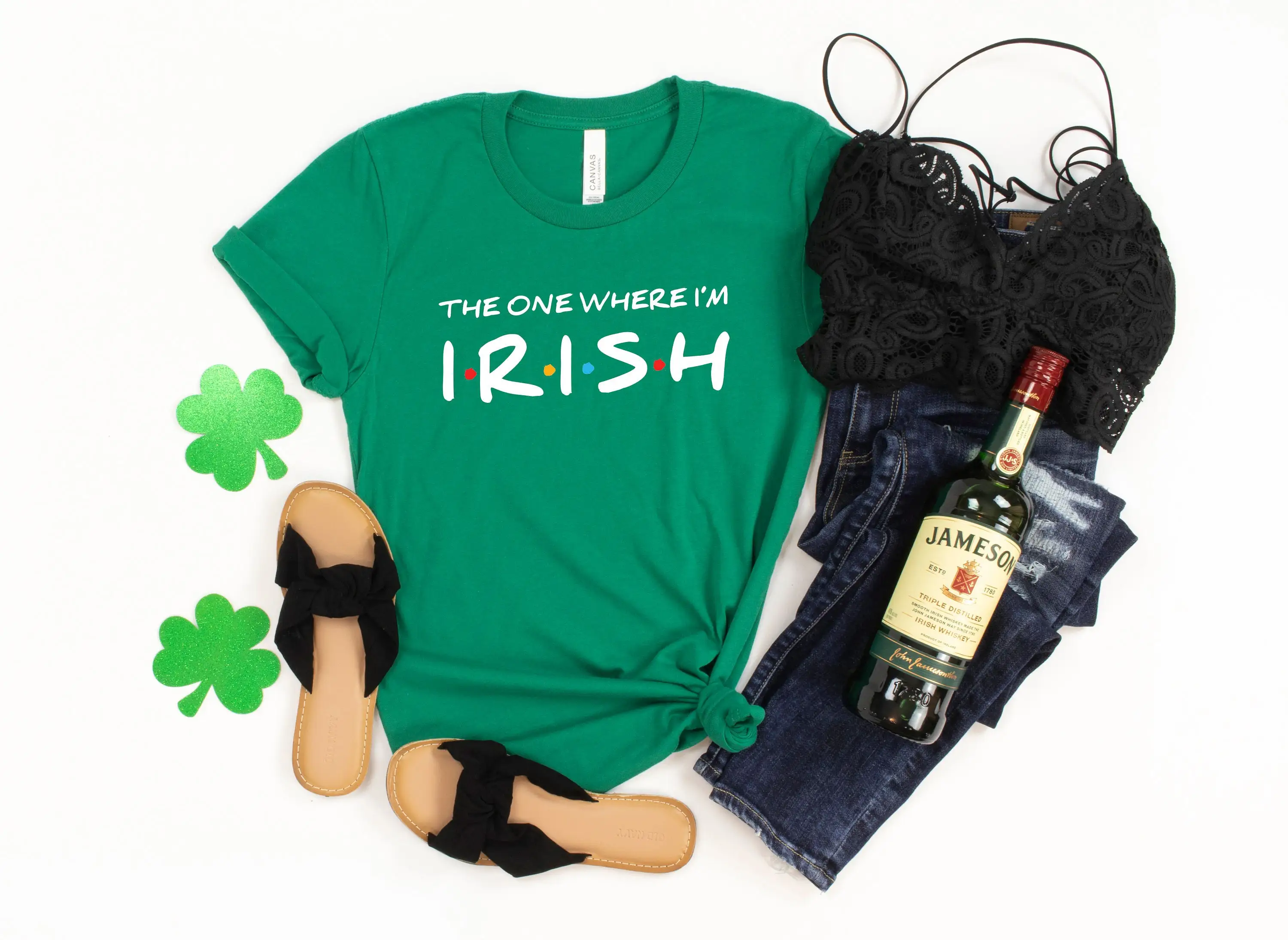 The One Where I'M Irish T Shirt St Patricks Day Friends Themed Paddys