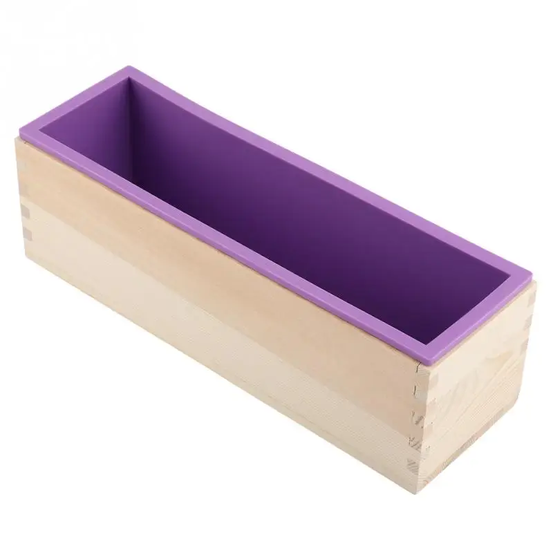 1200g Silicone Soap Mold Rectangular Wooden Box with Flexible Liner for DIY Handmade Loaf Mould Soap Mold