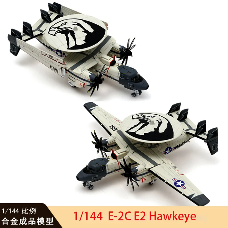 دييكاست سبيكة معدنية 1/144 مقياس E-2C E2 E-2D هوك طائرة تحذيرية مبكرة طائرة طبق الاصل لعبة مجسمة لجمع