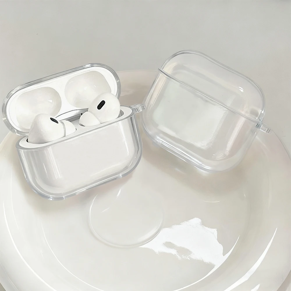 Klare, weiche TPU-Kopfhörerhülle für Airpods Pro 3 Pro 2 Pro, stoßfest für Airpods 4 3 2 1, Bluetooth Wireless Kopfhörerhülle, einfarbig – Detail 1
