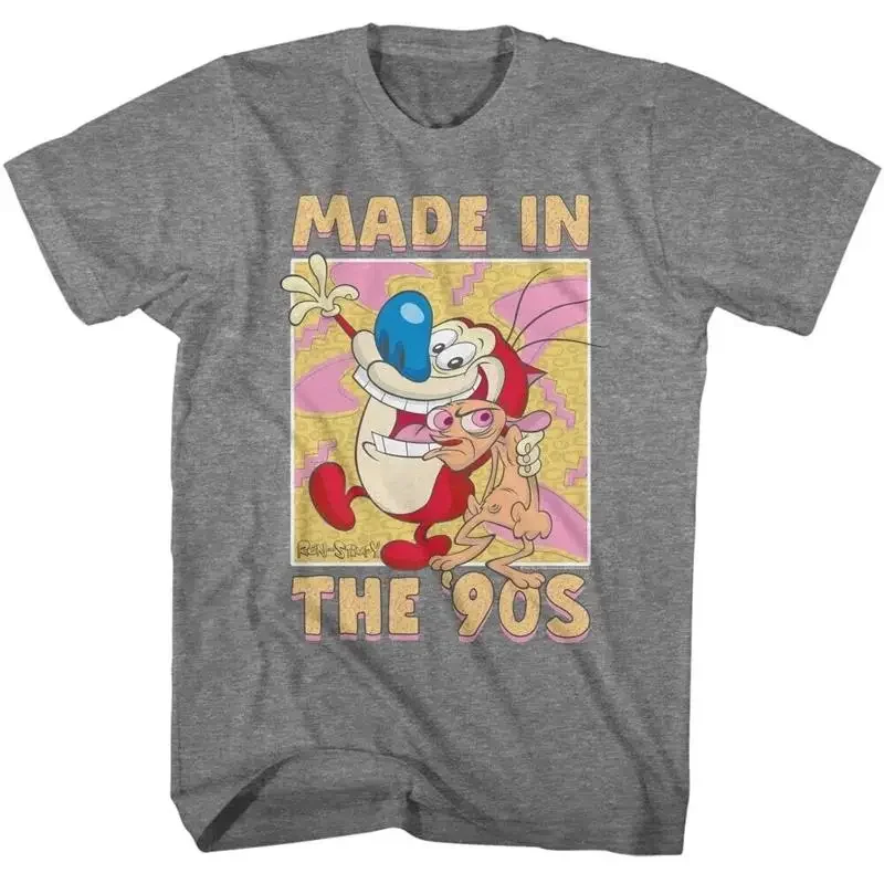 Ren And Stimpy Adult T Shirt Tv Show New Made In The 90'S Official Graphite