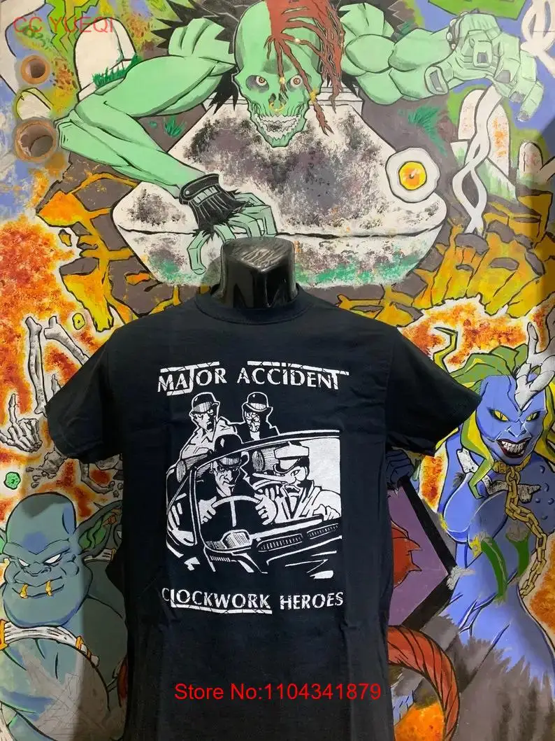 Major Accident Clockwork Heroes T Shirt Aus Rotten Varukers Partisans Punk Oi long or short sleeves