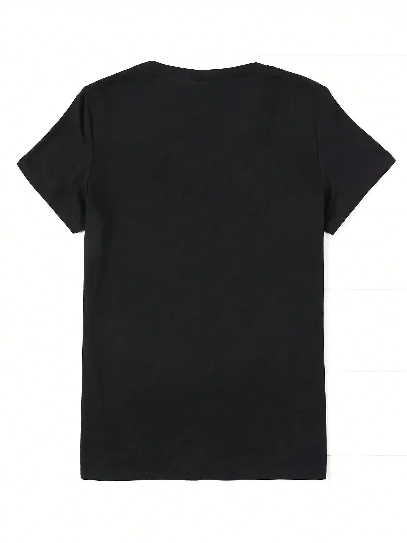 レディースカジュアルクルーネックTシャツ、メンタルヘルス啓発幾何学模様半袖、レギュラーフィット、ニットポリエステル生地