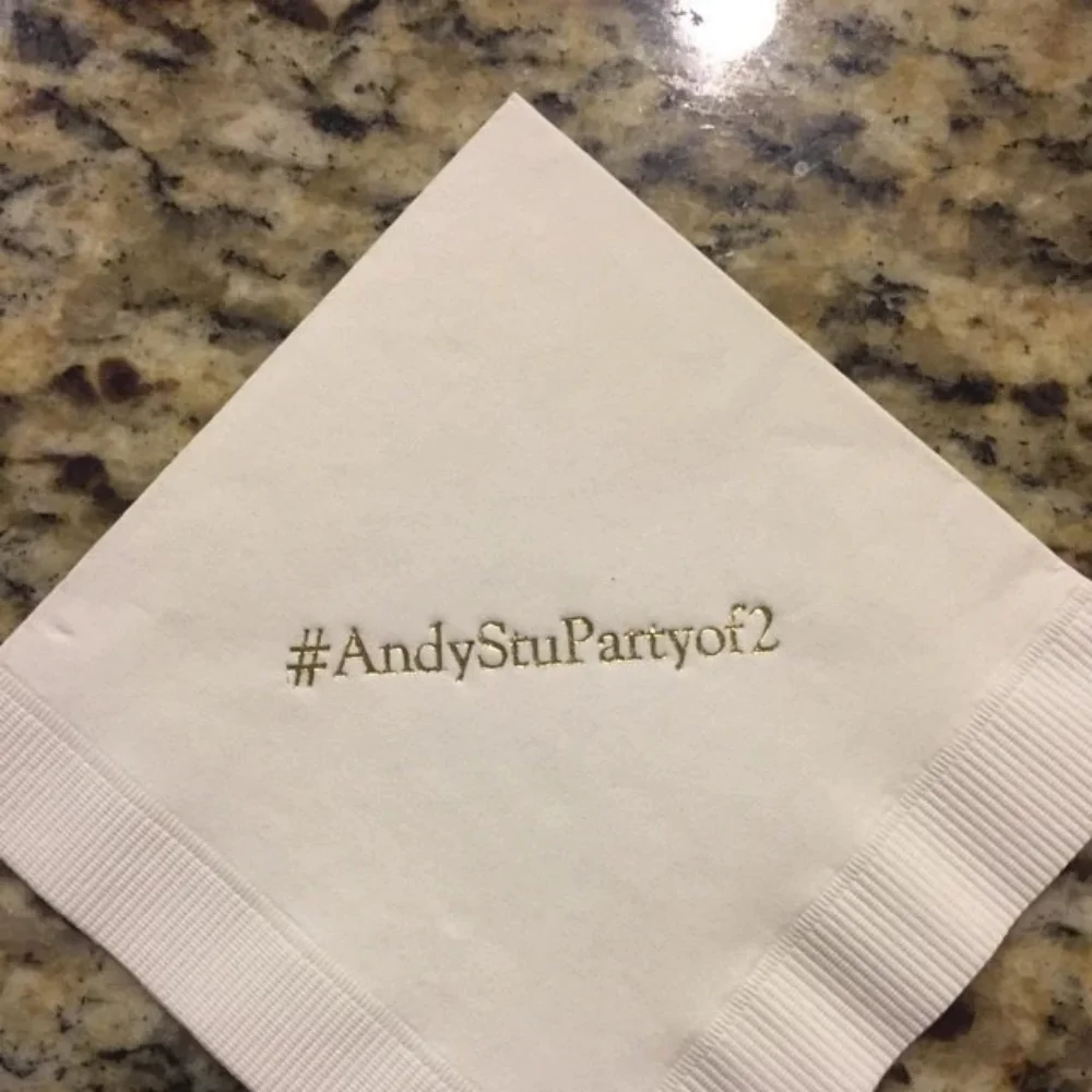 Personalized Napkins for Wedding, Hashtag, Hash Tag, Personalized Beverage, Luncheon Dinner, Guest Tow, 50PCs