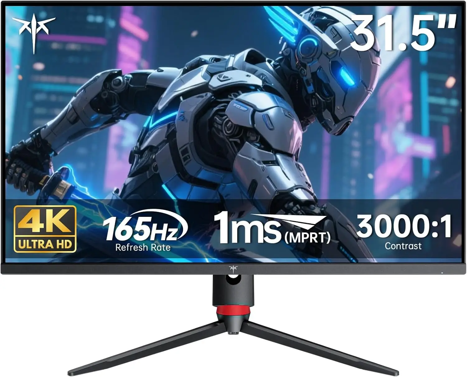 32 Inch 4K Gaming Monitor, 165Hz UHD (3840x2160P) Fast IPS Screen, 1ms (MPRT), Adaptive Sync, 3000:1 Contras