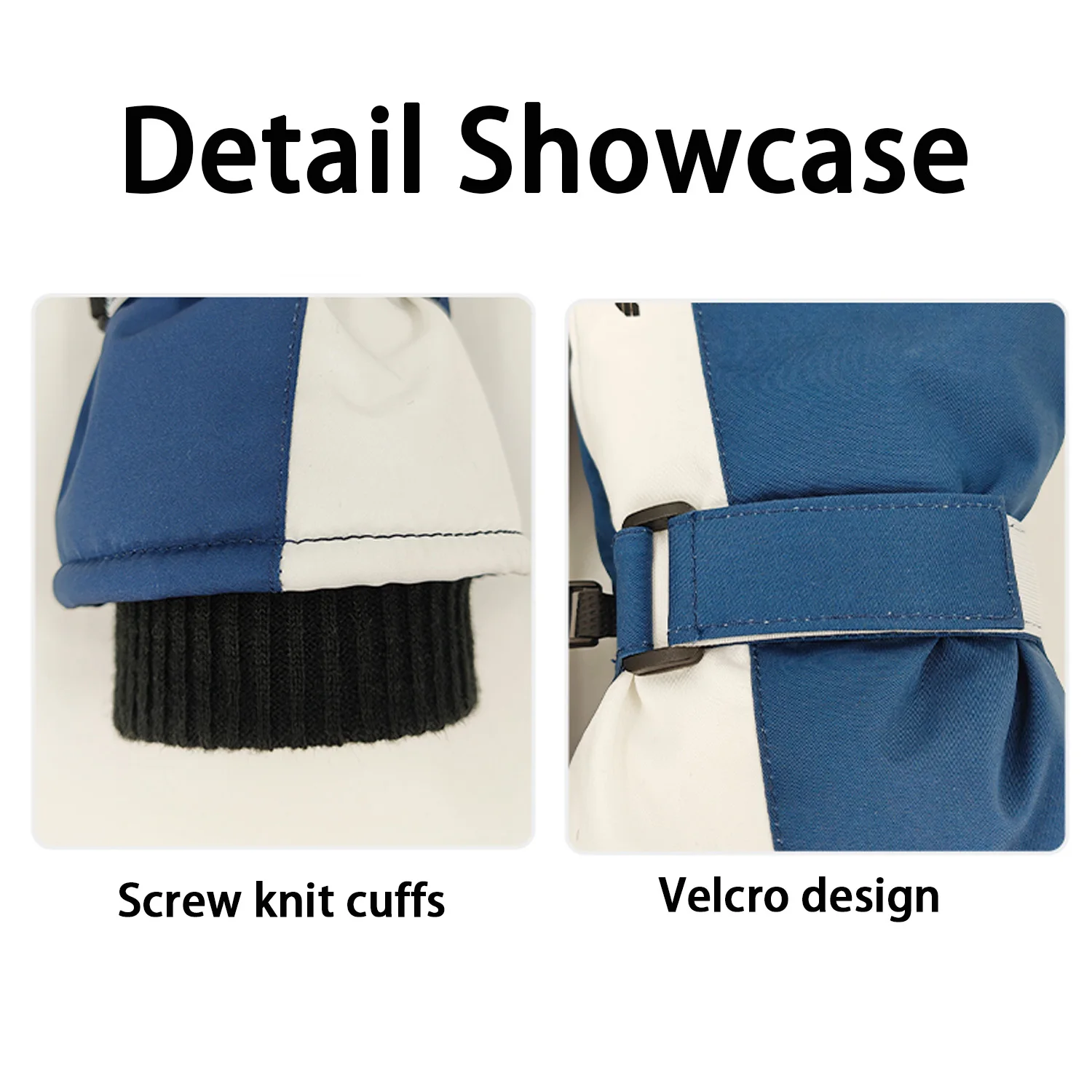 Guanti da sci invernali Guanti da ciclismo invernali unisex con design a dita divise foderati in pile Guanti da ciclismo compatibili con touchscreen