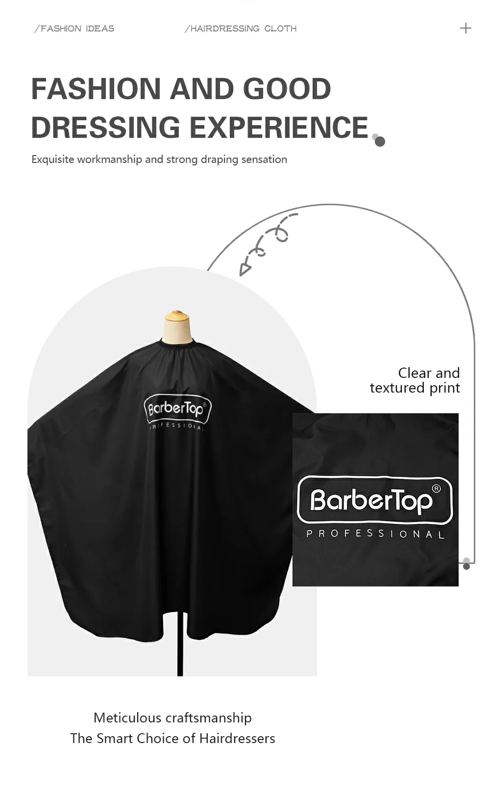 Neue Friseur Haars chneide umhänge Retro wasserdichtes Friseur kleid profession elle anti statische Haars tyling Stoff Salon liefert Werkzeug – Detail 2