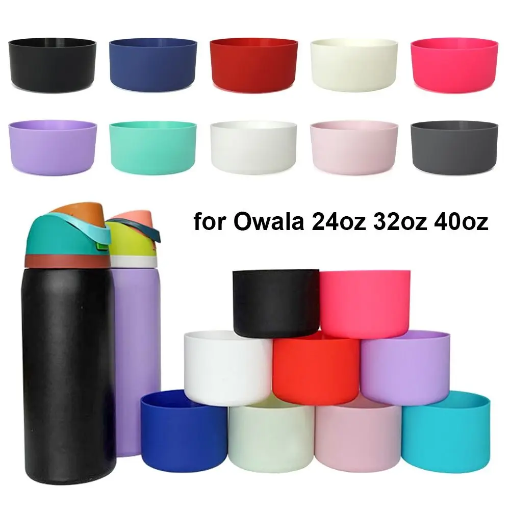 1Pcs Durable Anti-Slip Silicone Boot Colorful Protective Bottle Bottom Base Soft Cup Sleeve for Owala 24oz 32oz 40oz - view 2