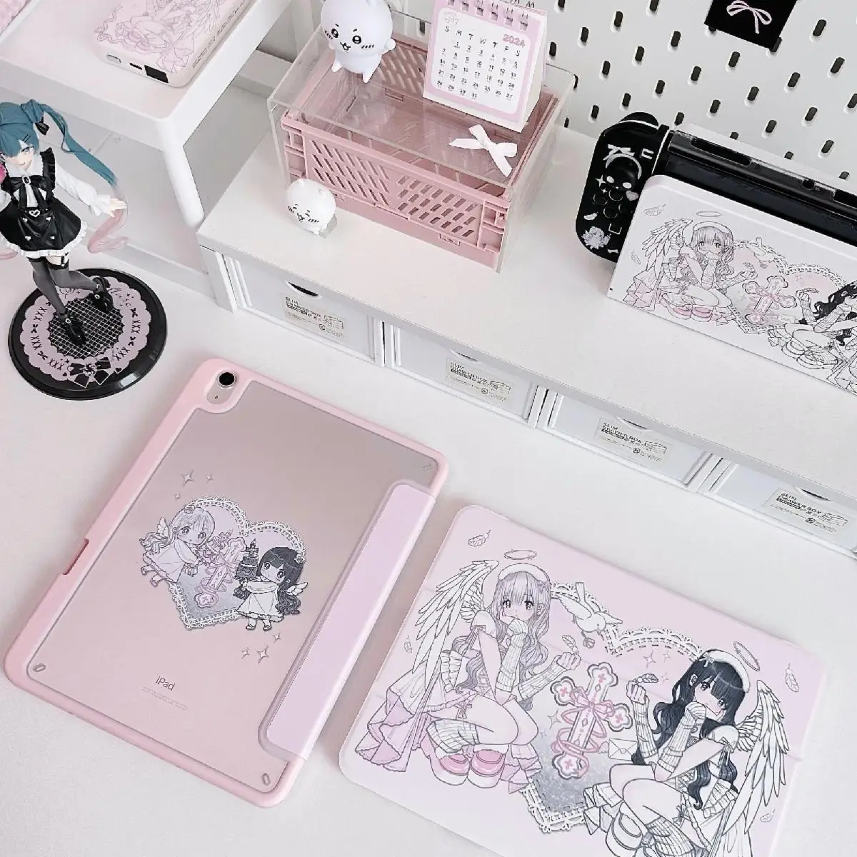 

Pink Angel Girl Y2K Case 3+Y Fold For Samsung Tab S8 S9 S11 FE S6 Lite Tablet Protective Case 10S11/S8+/s6lite/A78 English Case