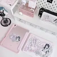 Funda Protectora Pink Angel Girl Y2K 3+Y Fold para Tablet Samsung Tab S8 S9 S11 FE S6 Lite 10S11/S8+/s6lite/A78, Funda en Inglés