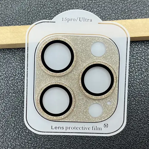 Bling Metal 9H Tempered Glass Camera Protector for iPhone 15 Pro Max Plus 14 Glitter Alloy Shield Lens Rings Cap Full Cover Film - Image 7