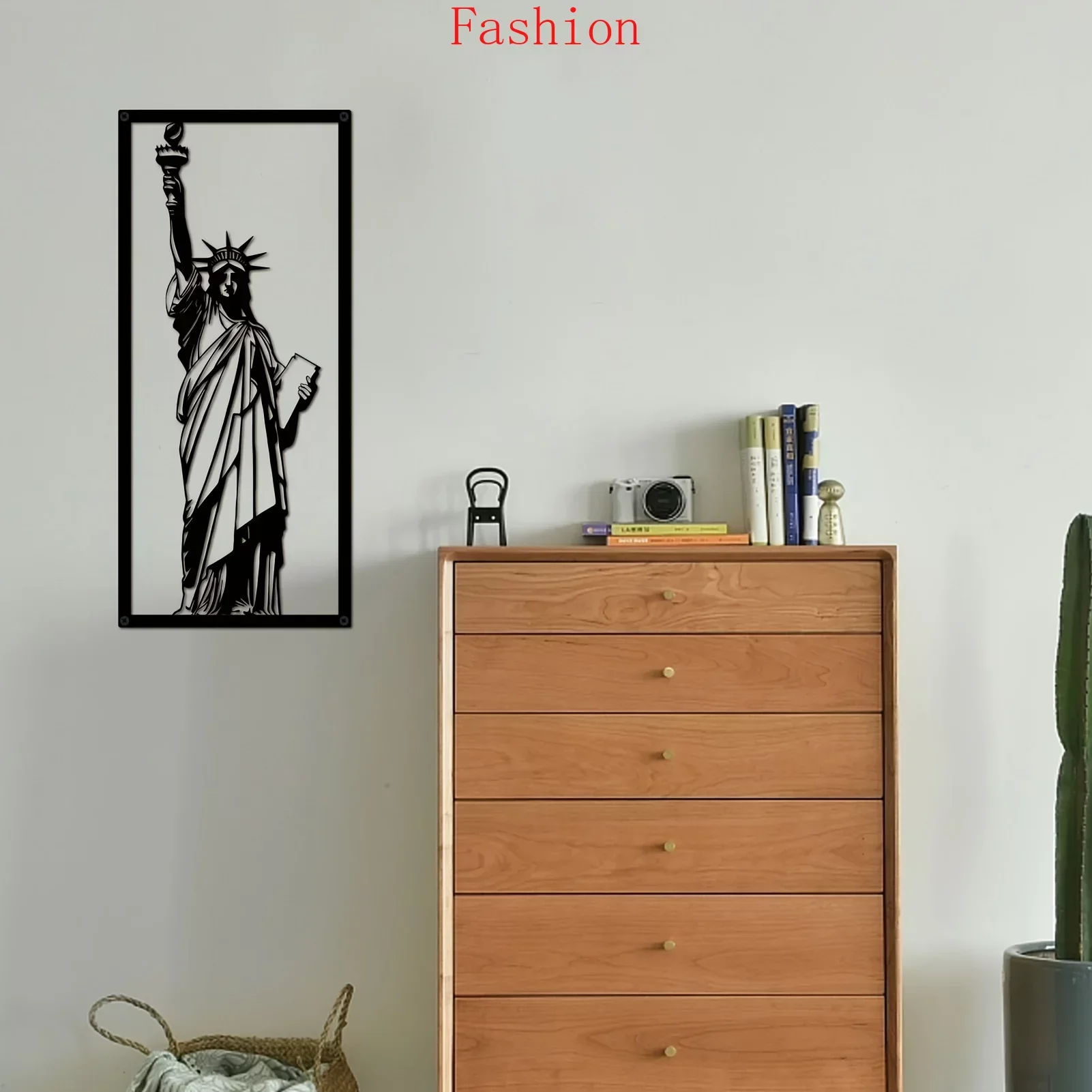 

Statue Of Liberty Metal Wall Art Framed Wall Decoration Neoclassical Style Decoration for Bedroom Office Sofa Background wall d