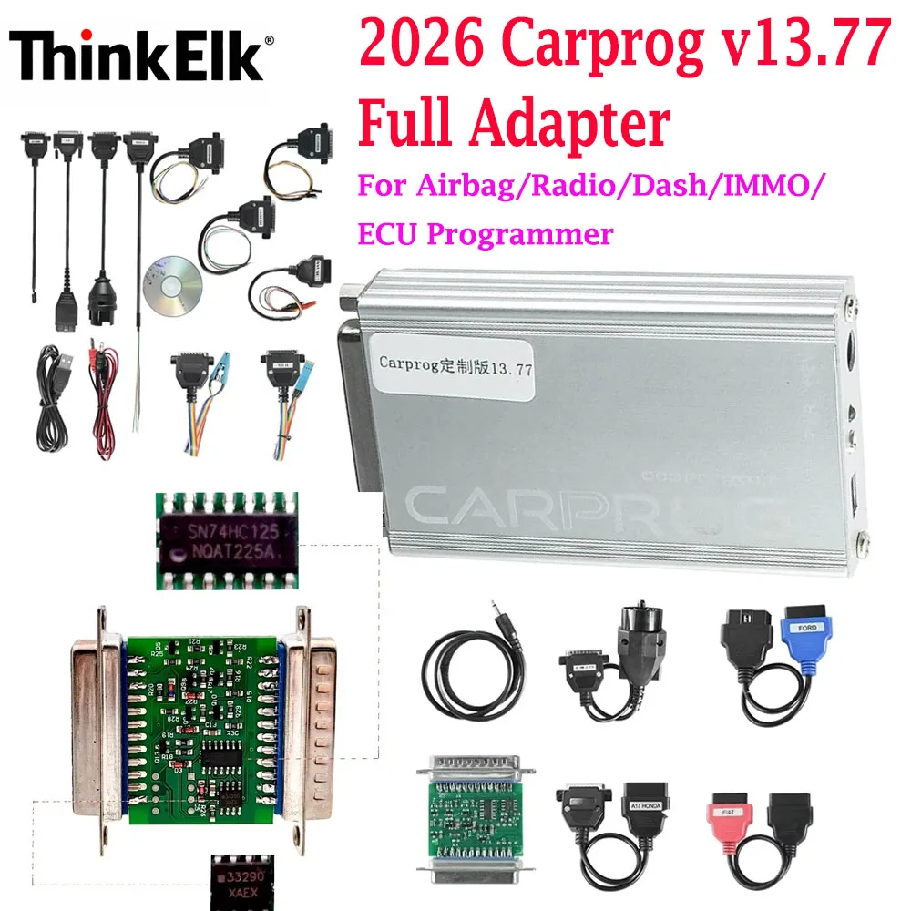 

2026 Adapter Carprog v13.77 For Car Radios/Odomet-ers/Dashboards Support WINDOWS XP, WIN7, WIN8, WIN10 Operation system