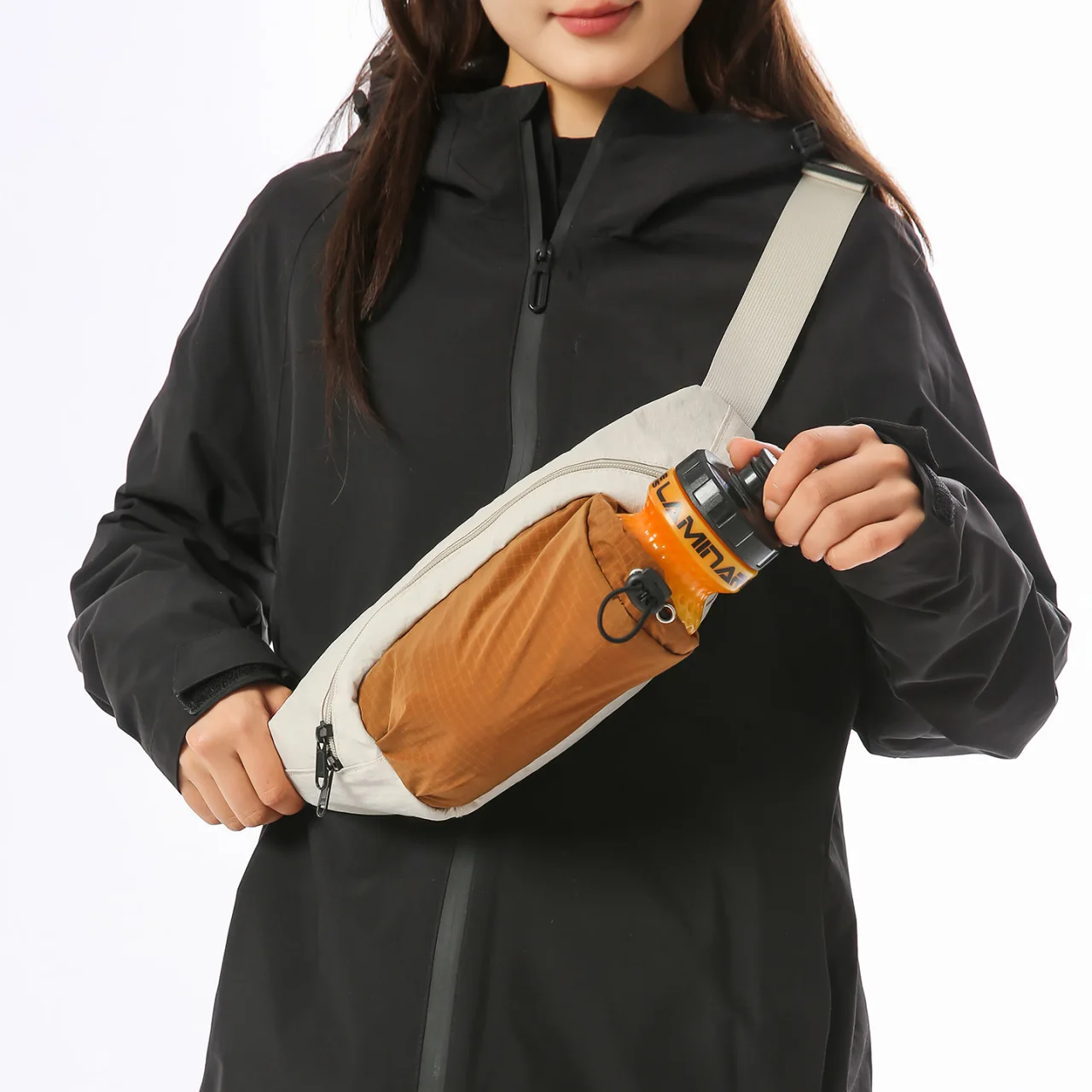 

Outdoor Lightweight Water Cup Bag Sports Cycling Chest Women Men's Crossbody Waist Bag Sports Mountaineering Water Bottle Bag