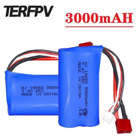 2S 7.4V 3000mah lipo Battery 18650 For Wltoys 144001 A959-B A969-B A979-B K929-B 12428 12423 10428 Q39 RC Car Spare Parts