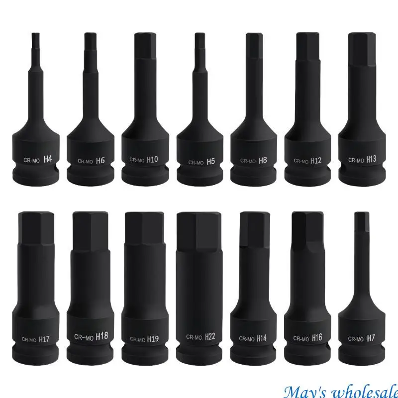 

22mm Impact Bit Socket 1/2Inch Drive with Pinhole Base for Stability in Mechanical Repairs Auto Mechanics Tool 448A
