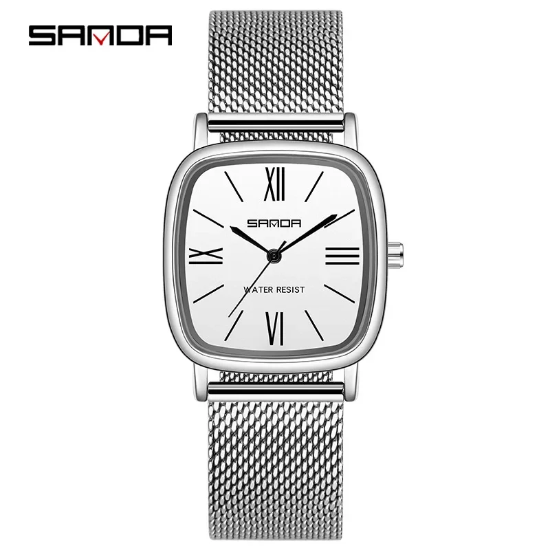 

Fashion Women's Watch Stainless Steel Quartz Watch Glass Movement Second Hand Women's Watch 2025 New relojes para mujer