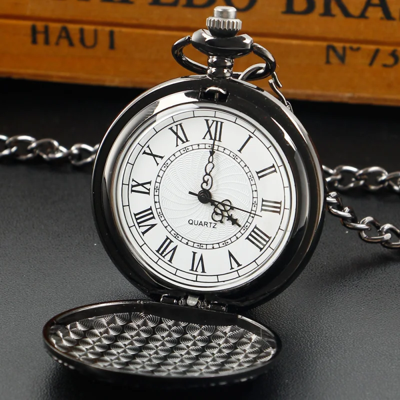 แฟชั่นผู้ชายนาฬิกาพ็อกเก็ตส่วนบุคคลตัวอักษร Retro Chain นาฬิกาควอตซ์ Flip Alloy นักเรียนนาฬิกาพ็อกเก็ตขนาดใหญ่