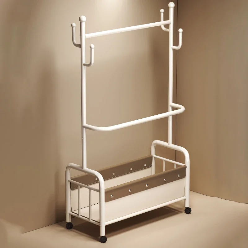 Standing Interior Coat Rack Nordic Entrance Mobile Hanging Coat Rack Bedroom Metallic Perchero Ropa De Pie Living Room Furniture