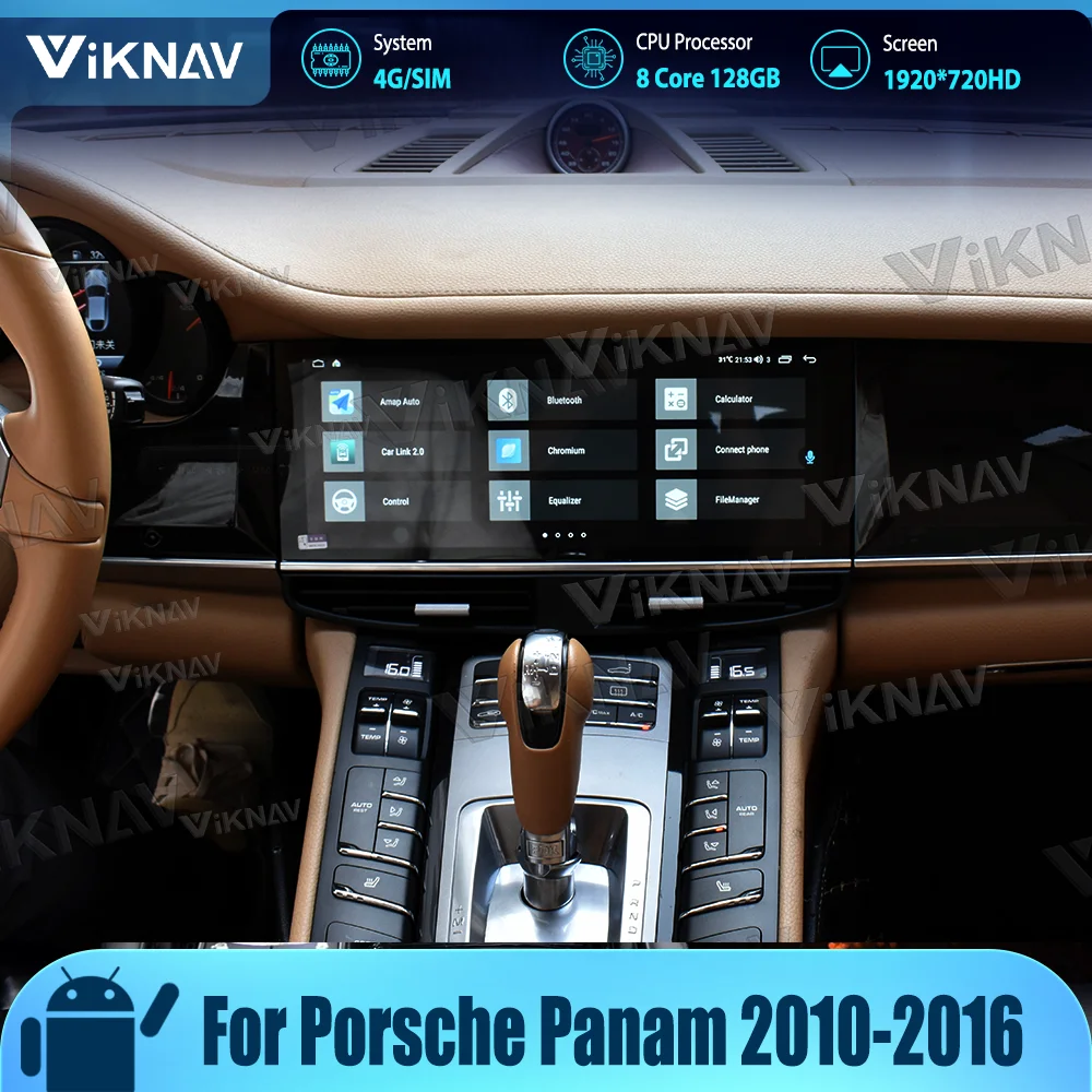 

Восьмиядерный автомобильный радиоприемник Viknav для Porsche Panamera 2010-2017 обновленный Android авто беспроводной CarPlay GPS навигация мультимедийный плеер